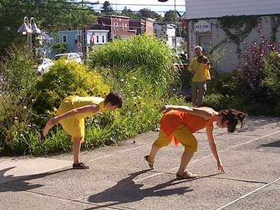 The PearsonWidrig DanceTheater treated Chatham to a site specific installation in the Village of Chatham, NY August 14, 2013