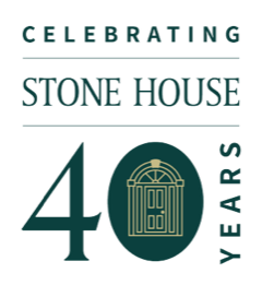 Stone house properties 40 year anniversary logo